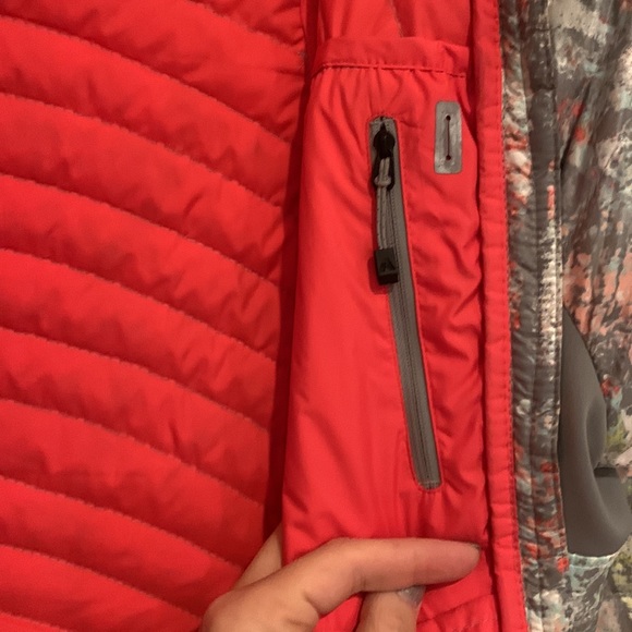 ⭐️HP!⭐️ Eddie Bauer Ascent Stormdown 800 goose down coat womens L grey yellow - Picture 4 of 6